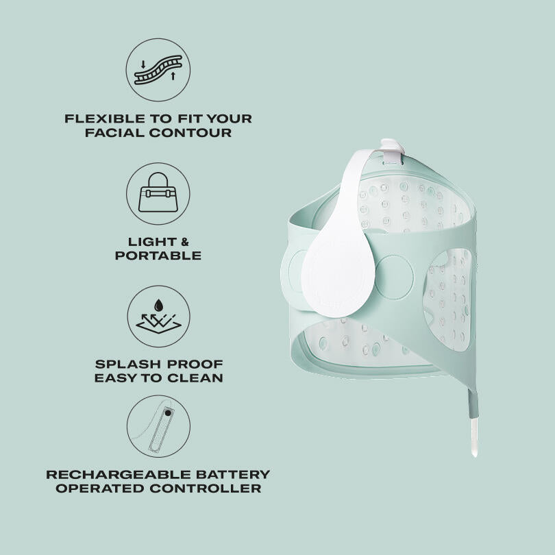 Super Glow LED maske - Mint